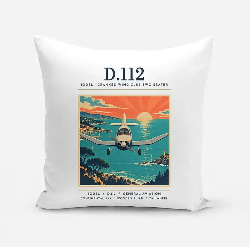 Jodel D.112 - Poster - Pillow - White