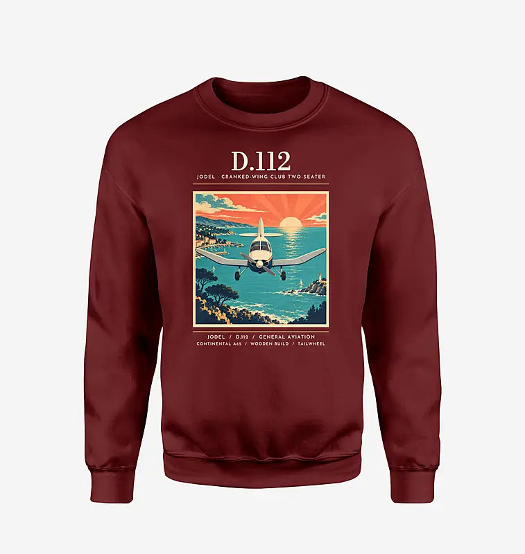 Jodel D.112 - Poster - Sweatshirt - Wine Red