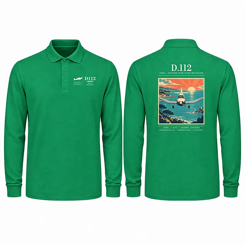 Jodel D.112 Premium Polo T-Shirts - Poster - Long Sleeve - Green