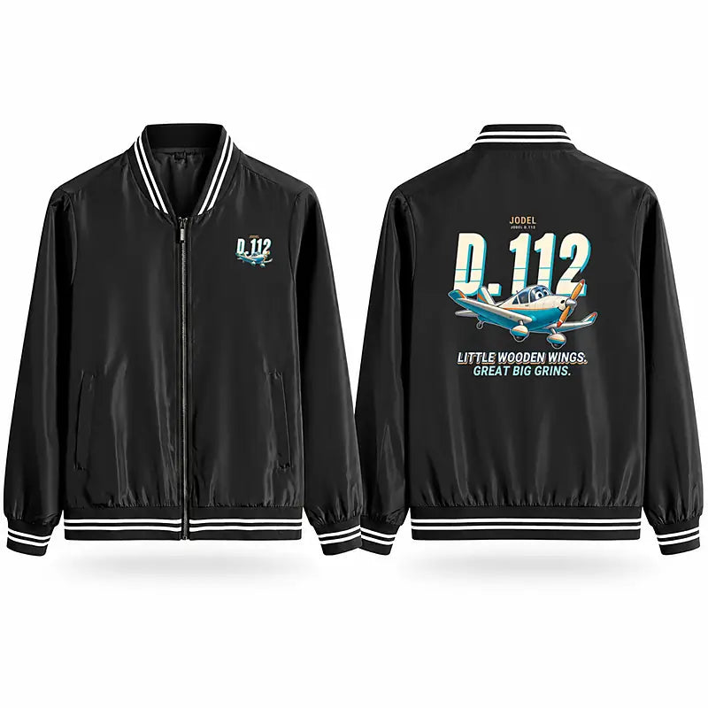 Jodel D.112 Stylish Jackets - Baseball Collar - Cartoon - Black