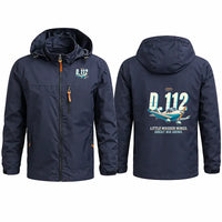 Thumbnail for Jodel D.112 Stylish Jackets - Hooded Windbreaker - Cartoon - Navy Blue