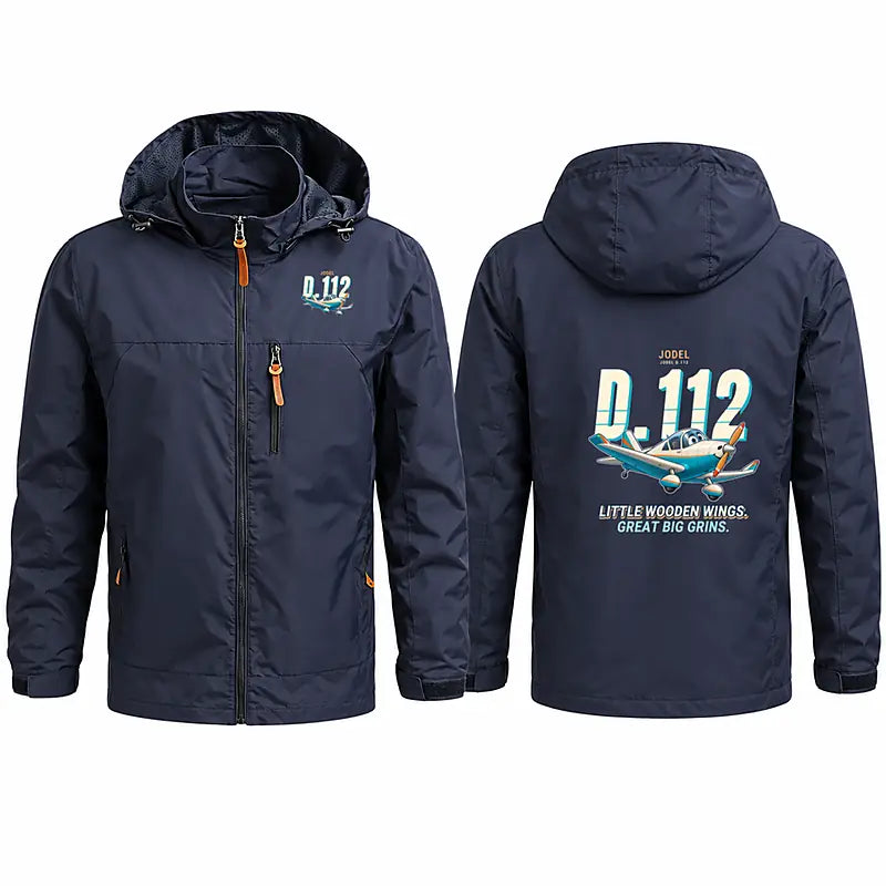 Jodel D.112 Stylish Jackets - Hooded Windbreaker - Cartoon - Navy Blue