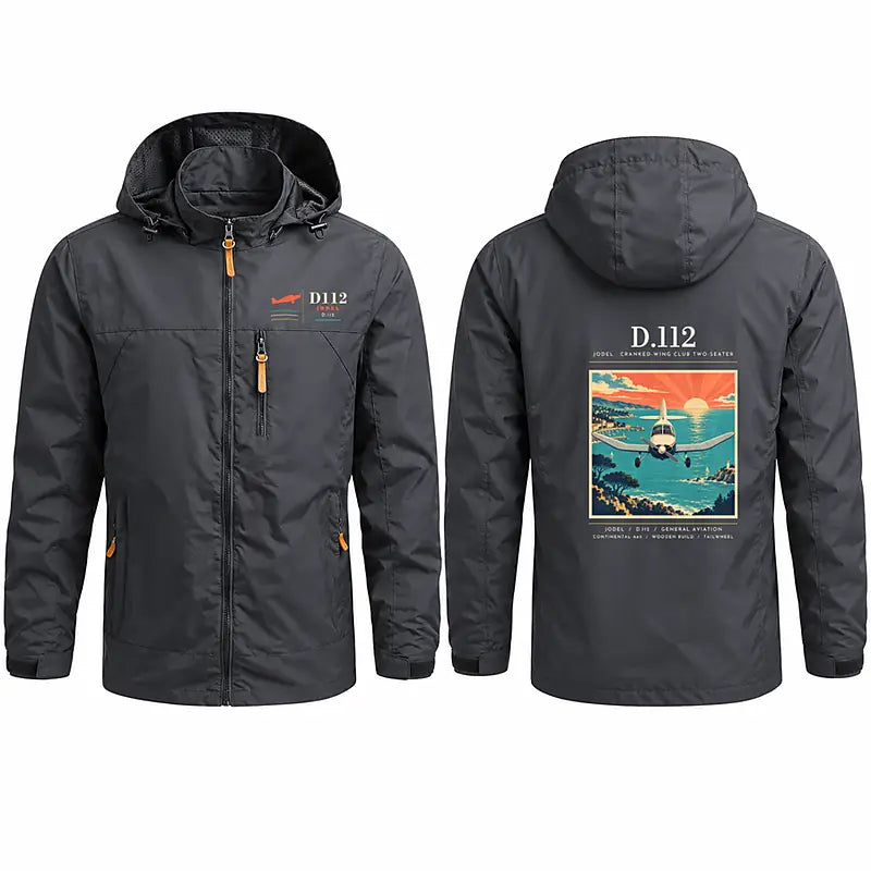 Jodel D.112 Stylish Jackets - Hooded Windbreaker - Poster - Charcoal