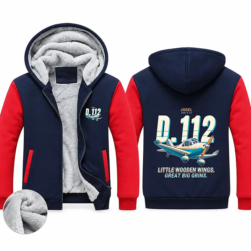 Jodel D.112 Zipped Sweatshirts - Cartoon - Navy & Red