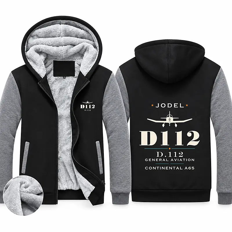 Jodel D.112 Zipped Sweatshirts - Heritage - Black & Gray