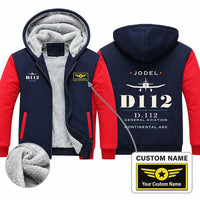 Thumbnail for Jodel D.112 Zipped Sweatshirts - Heritage + Name - Navy & Red