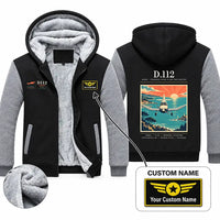 Thumbnail for Jodel D.112 Zipped Sweatshirts - Poster + Name - Black & Gray