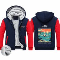 Thumbnail for Jodel D.112 Zipped Sweatshirts - Poster - Navy & Red