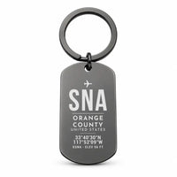 Thumbnail for John Wayne Airport, Orange County SNA - Key Chain - Original Design - Black