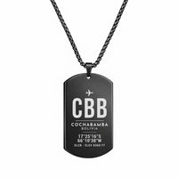Thumbnail for Jorge Wilstermann International Airport CBB - Necklace - Original Design - Black