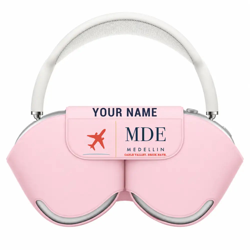 Jose Maria Cordova International Airport (MDE) AirPods Max Cases - Pink + Name