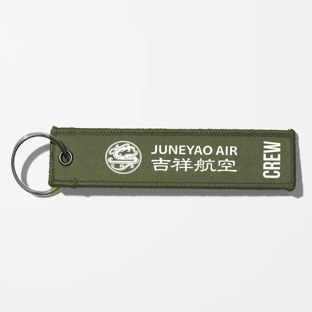Juneyao Airlines Crew & Staff Tag Key Chains - Green Army - Crew