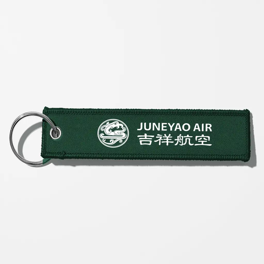 Juneyao Airlines Crew & Staff Tag Key Chains - Dark Green
