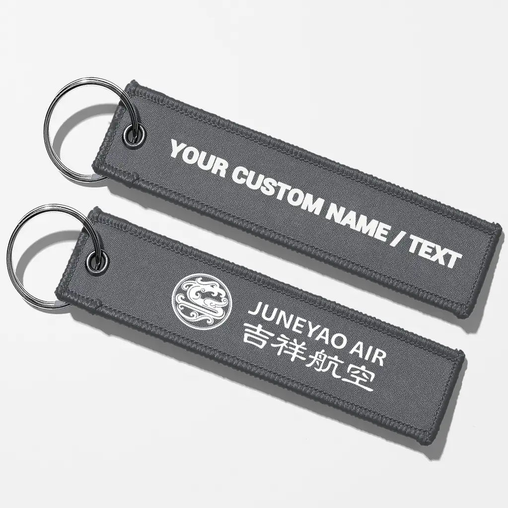 Juneyao Airlines Crew & Staff Tag Key Chains - Gray - Personalized