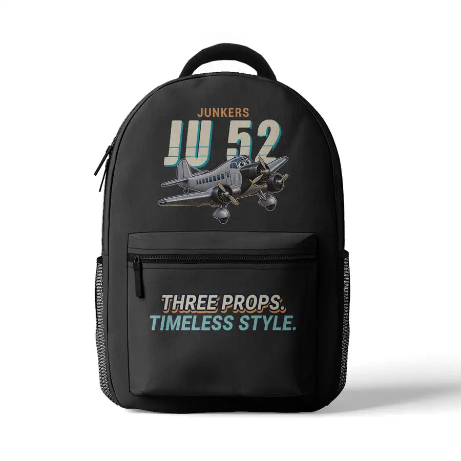 Junkers Ju 52-3m - 3D Backpack - Cartoon - Gray