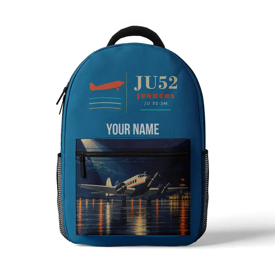 Junkers Ju 52-3m - 3D Backpack - Light Blue + Name