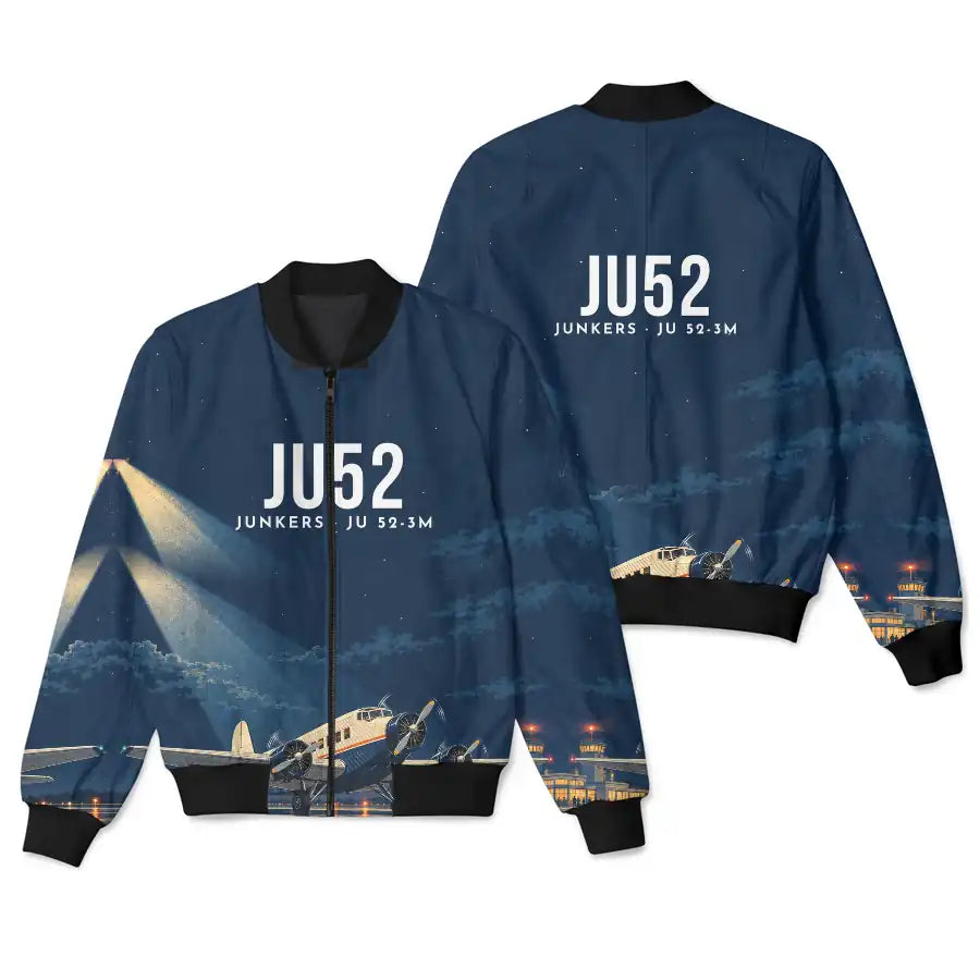 Junkers Ju 52-3m 3D All-Over Print Clothing - Bomber Jacket - 3D