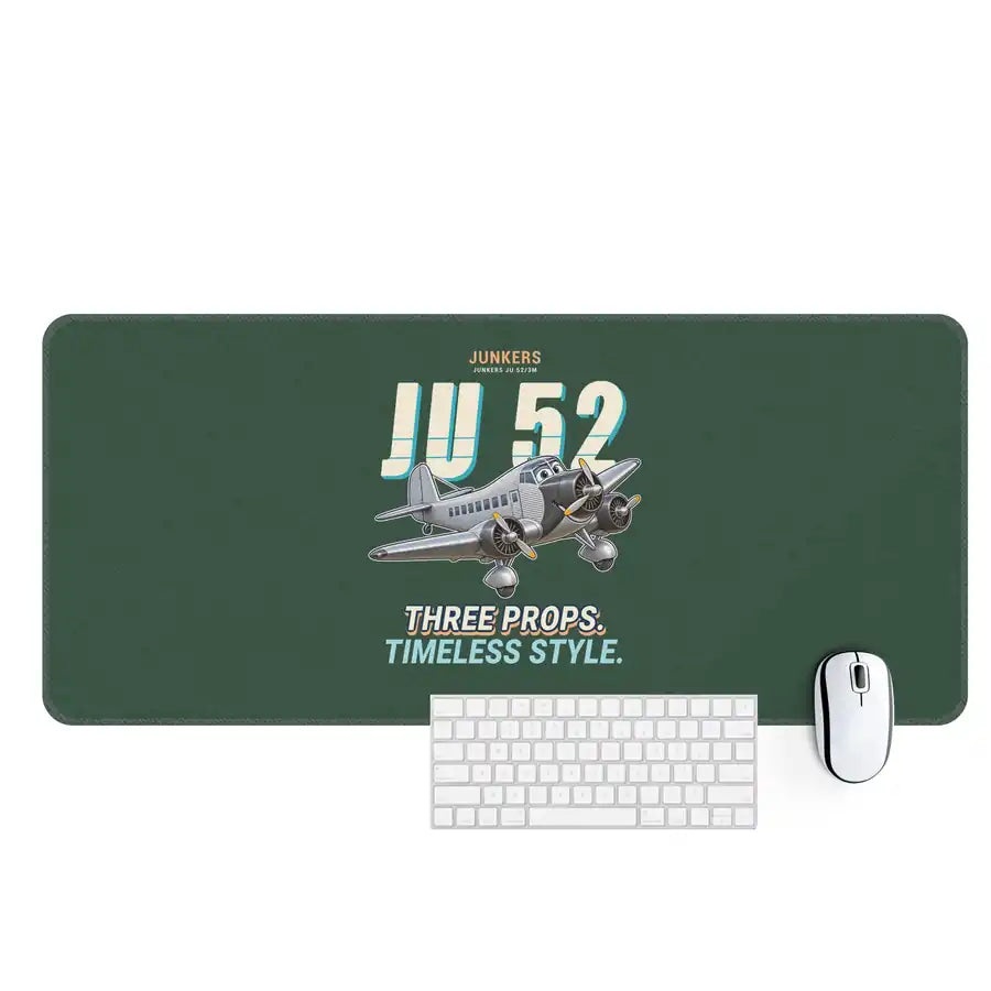 Junkers Ju 52-3m - Cartoon - Desk Mat - Dark Green