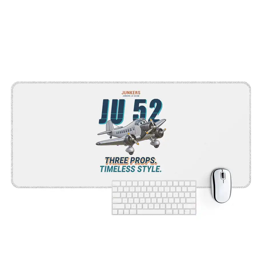 Junkers Ju 52-3m - Cartoon - Desk Mat - White