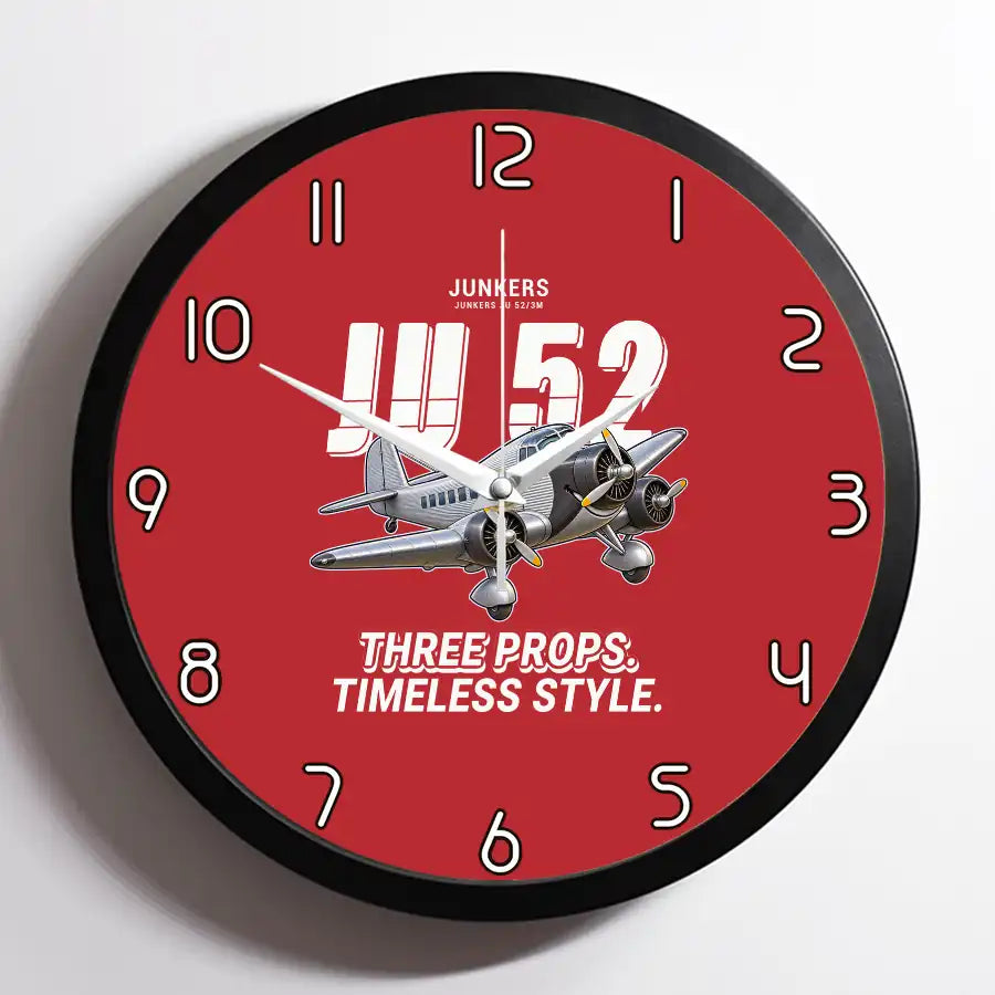 Junkers Ju 52-3m - Cartoon - Framed - Red