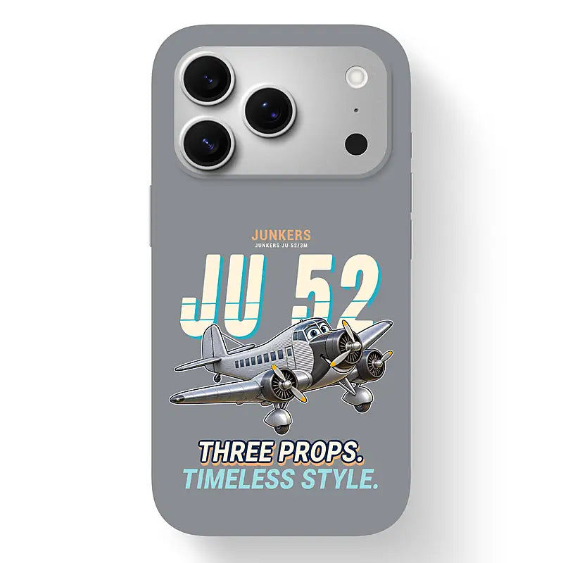 Junkers Ju 52-3m - Cartoon - MagSafe iPhone 17 Pro - Gray