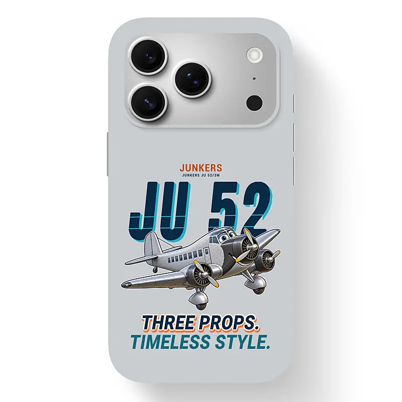 Junkers Ju 52-3m - Cartoon - MagSafe iPhone 17 Pro - Light Gray