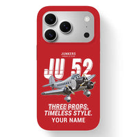 Thumbnail for Junkers Ju 52-3m - Cartoon + Name - MagSafe iPhone 17 Pro - Red