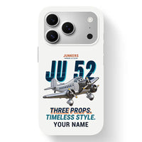 Thumbnail for Junkers Ju 52-3m - Cartoon + Name - MagSafe iPhone 17 Pro - White