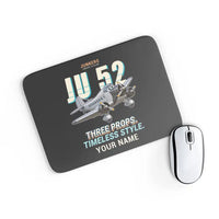 Thumbnail for Junkers Ju 52-3m - Cartoon + Name - Mouse Pad - Black