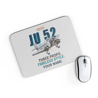 Thumbnail for Junkers Ju 52-3m - Cartoon + Name - Mouse Pad - Light Gray