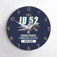 Thumbnail for Junkers Ju 52-3m - Cartoon + Name - No Frame - Navy Blue