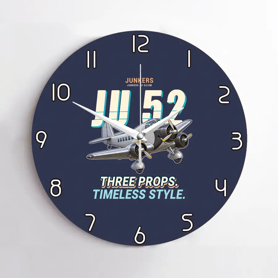 Junkers Ju 52-3m - Cartoon - No Frame - Navy Blue