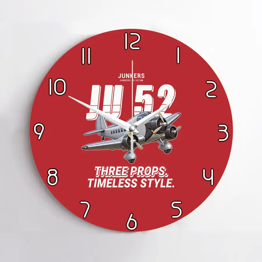 Junkers Ju 52-3m - Cartoon - No Frame - Red