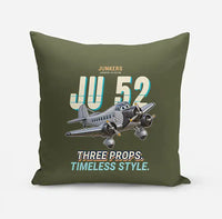 Thumbnail for Junkers Ju 52-3m - Cartoon - Pillow - Green Army