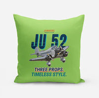 Thumbnail for Junkers Ju 52-3m - Cartoon - Pillow - Light Green