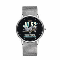 Thumbnail for Junkers Ju 52-3m - Cartoon - Slim Mesh - Silver and Silver Stainless Steel Strap