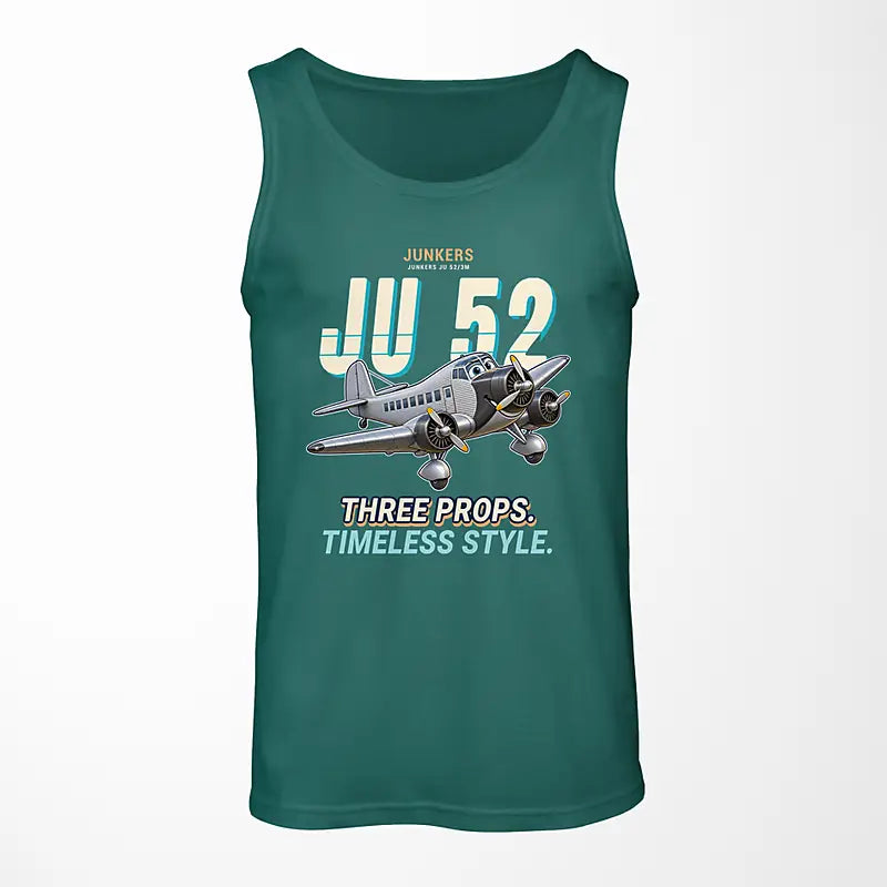Junkers Ju 52-3m - Cartoon - Tank Top - Green