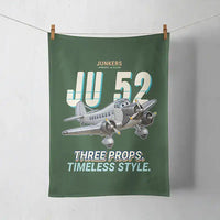 Thumbnail for Junkers Ju 52-3m - Cartoon - Towel - Dark Green