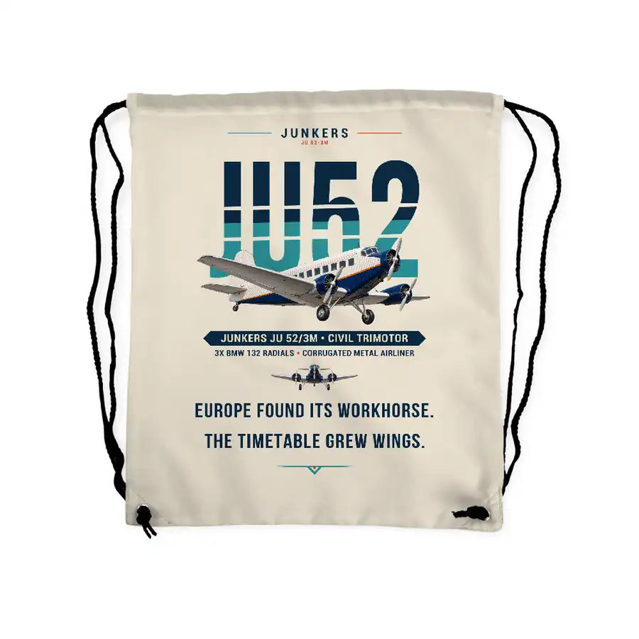 Junkers Ju 52-3m - Drawstring Bag - Original - Beige