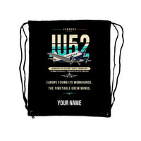 Thumbnail for Junkers Ju 52-3m - Drawstring Bag - Original + Name - Black