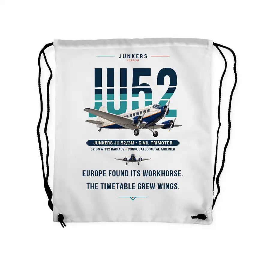 Junkers Ju 52-3m - Drawstring Bag - Original - White
