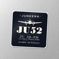 Thumbnail for Junkers Ju 52-3m - Heritage - Square Sticker - Close-up