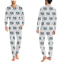 Thumbnail for Junkers Ju 52-3m - Men Pajamas - Cartoon Pattern - Light Gray