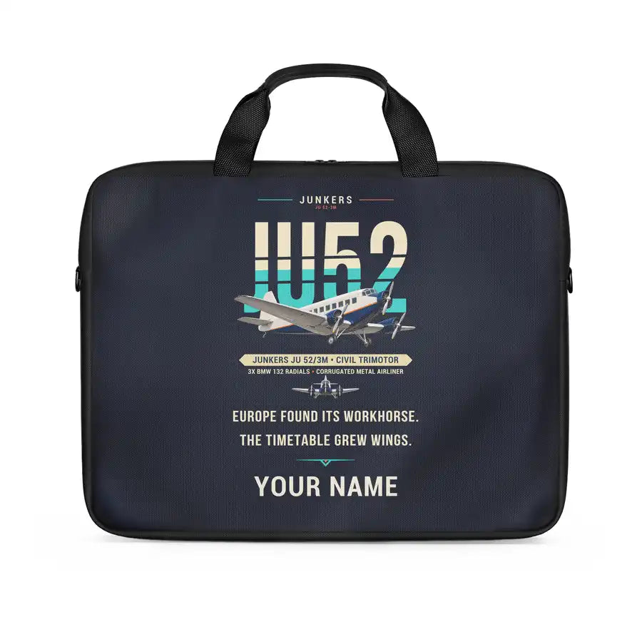 Junkers Ju 52-3m - Original + Name - Laptop Bag