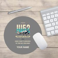 Thumbnail for Junkers Ju 52-3m - Original + Name - Round Mouse Pad - Gray
