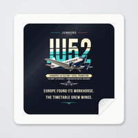 Thumbnail for Junkers Ju 52-3m - Original - Square Sticker - Peel