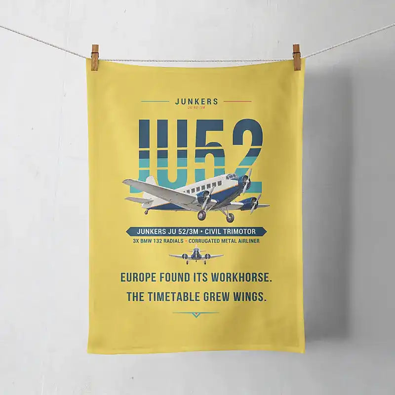 Junkers Ju 52-3m - Original - Towel - Yellow