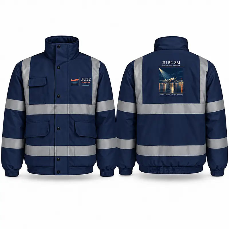 Junkers Ju 52-3m Reflective Winter Jackets - Poster - Navy Blue