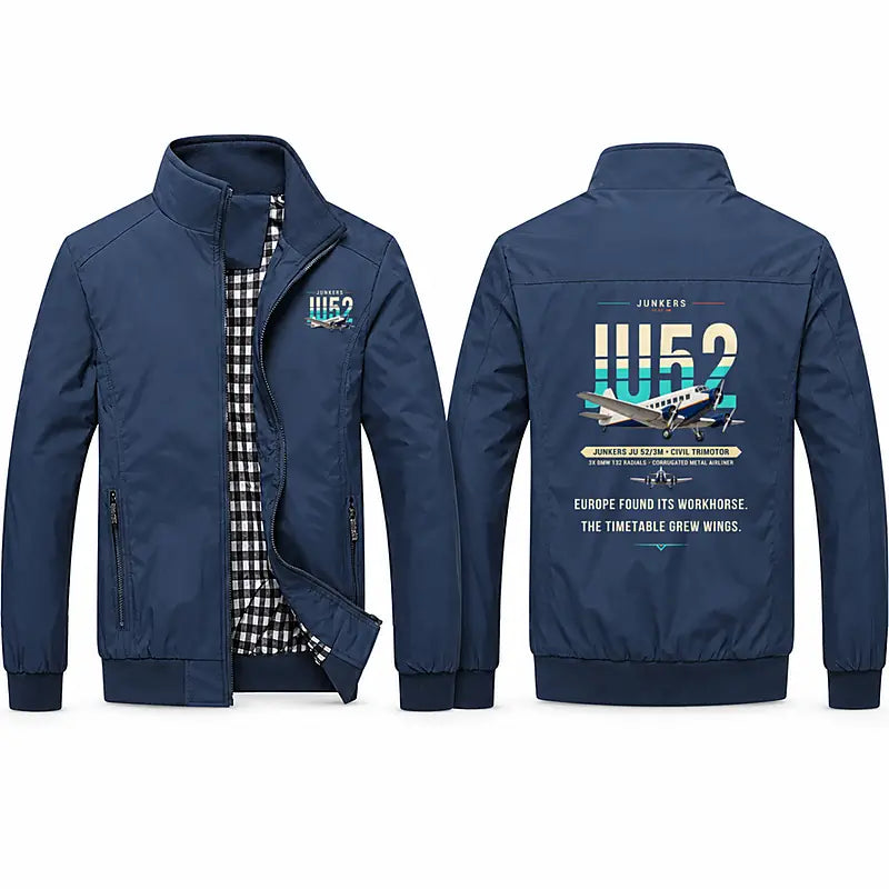 Junkers Ju 52-3m Stylish Jackets - Stand Collar - Original - Navy Blue