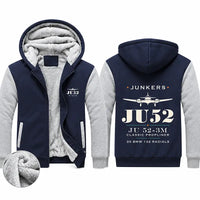 Thumbnail for Junkers Ju 52-3m Zipped Sweatshirts - Heritage - Navy & Gray